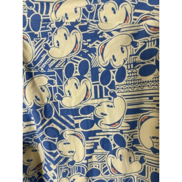 - LULAROE DISNEY MICKEY MOUSE LEGGINGS PANTS BLUE WHITE RARE PATTERN ONE size - Picture 1 of 3